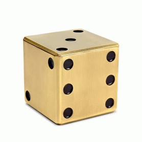 scatola in ottone anticato Dice