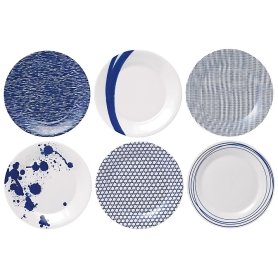 6 dessert plates cm 23