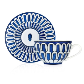 2 tea cups with saucers