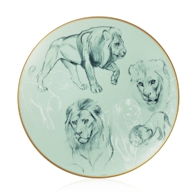 dessert plate Lions cm 21