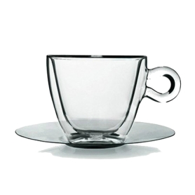 coppia tazze te/colazione in vetro termico