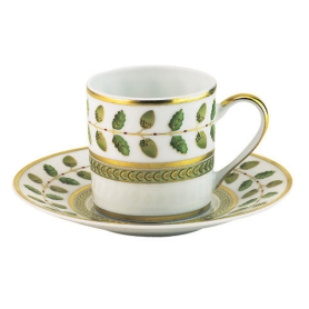 6 coffee cups with saucers