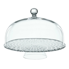 footed dish with dome
