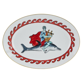 oval tray Dolphin