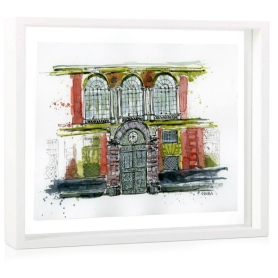 Palazzo Tobia Pallavicino - litografia con cornice