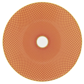2 dessert plates orange