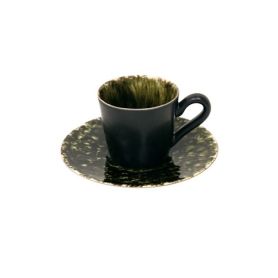 6 espresso cups with saucers forest