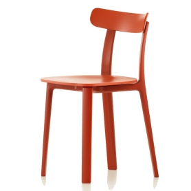 All Plastic Chair brick red