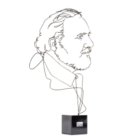 scultura Profilo personalizzata in metallo