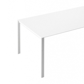 Aluminium Thin-K extedable dining table white
