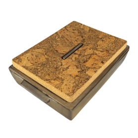 oven dish with cover pewter L
