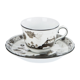 2 coffee cups and saucers