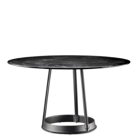 Brut round table Marquinia marble