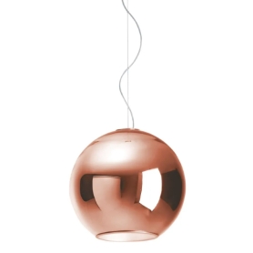 Globo di luce rame sospensione cm 45