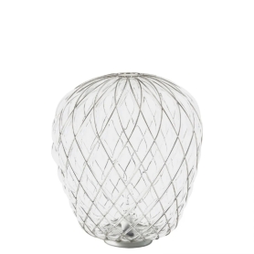 Pinecone cromo lampada da tavolo media H cm 36