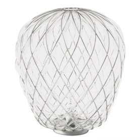 Pinecone cromo lampada da tavolo grande H cm 52