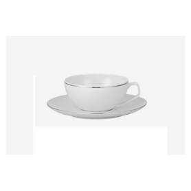 4 teacups with saucers