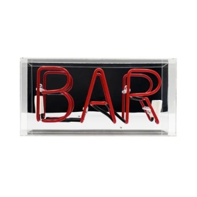 scritta al neon BAR