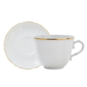 6 espresso cups with saucers