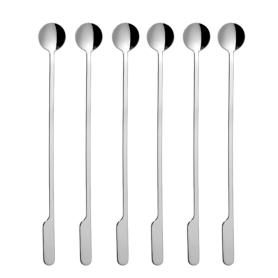 set 6 mescolatori cocktail acciaio inox a specchio