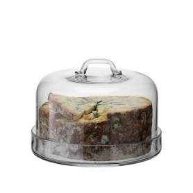 crystal tray with dome cm 24
