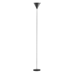 Imbuto lampada da terra grigio metallizzato/cromo