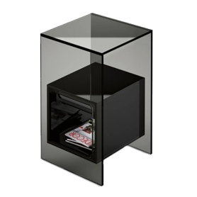 Magique bed side table smoke/black
