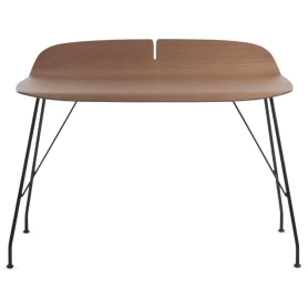 Desk Earl of Wood dark wood and black