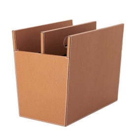 Edith leather magazine holder