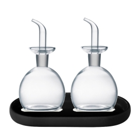 oil and vinegar set with ceramic tray