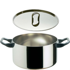 casseruola alta cm 16 con coperchio 90101/16T - 90200/16