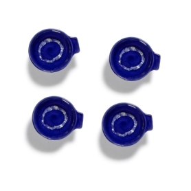 set 4 coppette soia/tapas Feast lapis lazuli swirl-stripes cm 7,5
