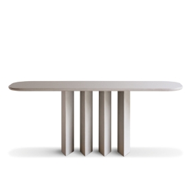 consolle Geometric clay finish and hand spatula effect