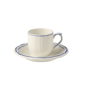 6 coffee cups with saucers