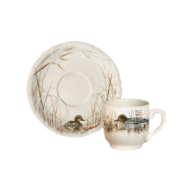 6 espresso cups with saucers