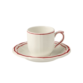 6 coffee cups and saucers