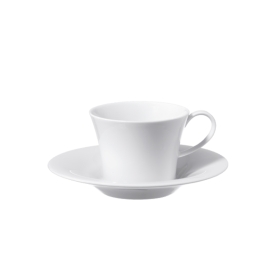 6 tazze caffè espresso con piatto