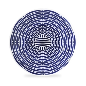 6 deep plates blue cm 19,5