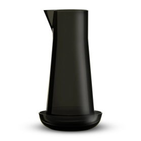 caraffa 1 lt nera con sottobottiglia