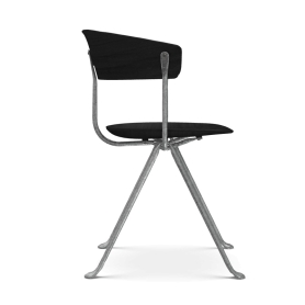 Officina chair hot galvanized iron/painted black beech
