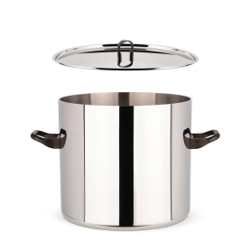 pentola trilamina cm 24 con coperchio 90100/24T - 90200/24