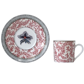 2 coffee cups with saucers
