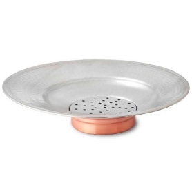 copper pan with 2 handles cm 32