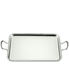 rectangular tray cm 40x32 with handles silver plated