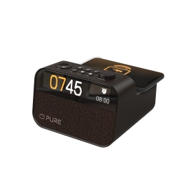 radiosveglia Moment Charge coffee black con caricatore ad induzione