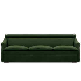 divano San Siro 3 posti panno verde Wood