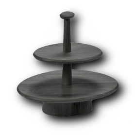 two-tier stand ash charcoal