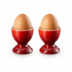 set of 2 eggcups red