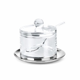 parmesan holder with steel saucer