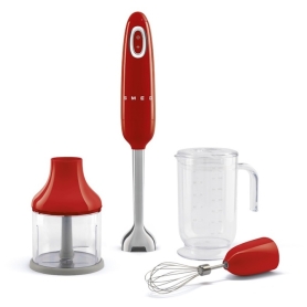 hand blender 50's Style with accessories red